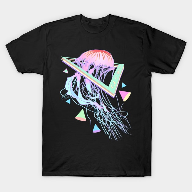 Aesthetic Vaporwave Jellyfish E-Girl T-Shirt by sadpanda